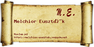 Melchior Euszták névjegykártya